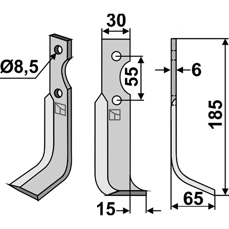 Carraro Antonio 6809007 Fräsmesser, rechte Ausführung IHOF CAR-03R
