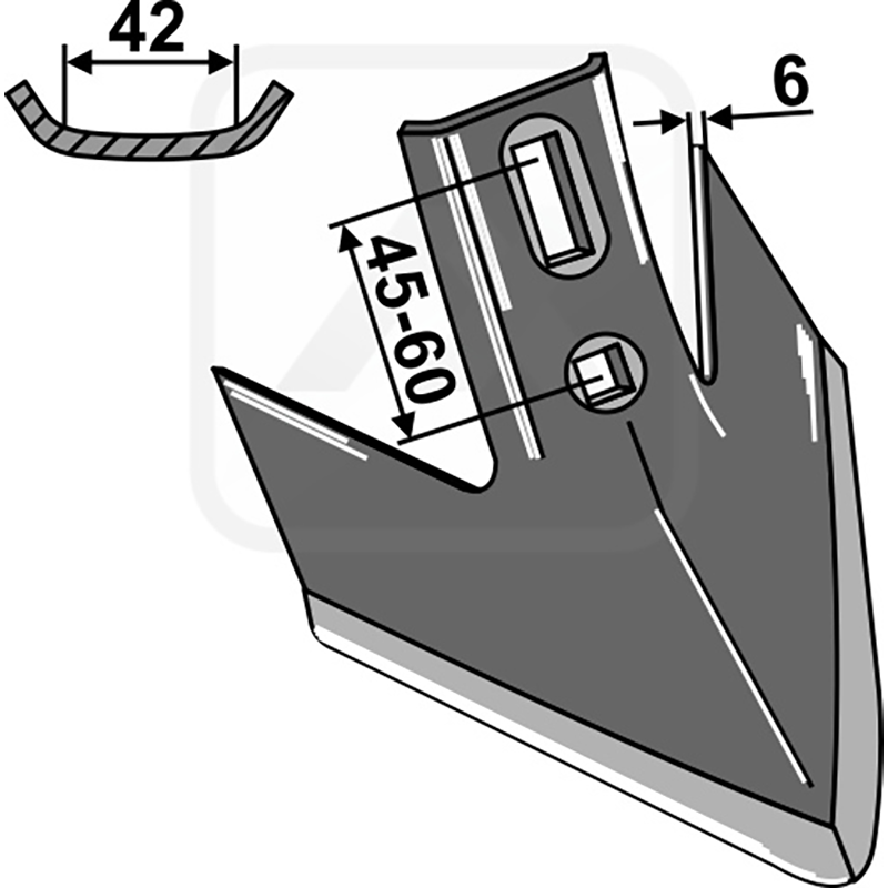 Landwirtschaft Bodenbearbeitung Grubber Schare & Leitbleche Kverneland-Turbo-Schar Kverneland Landwirtschaft Bodenbearbeitung Grubber Schare & Leitbleche Kverneland-Turbo-Schar Kverneland
