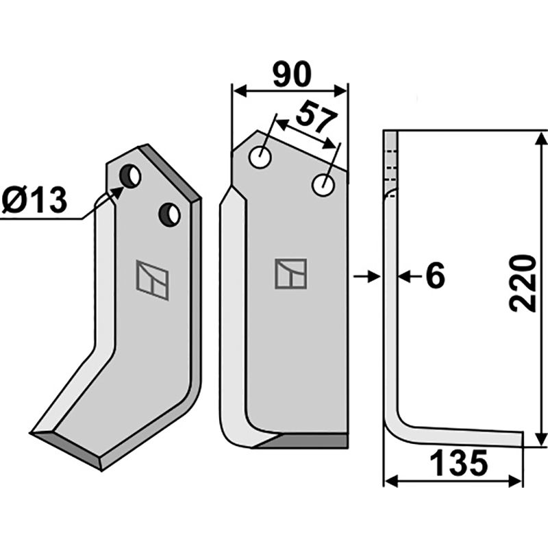 HOW-34R Fräsmesser, rechte Ausführung Howard 5979 Fräsmesser, rechte Ausführung IHOF HOW-34R