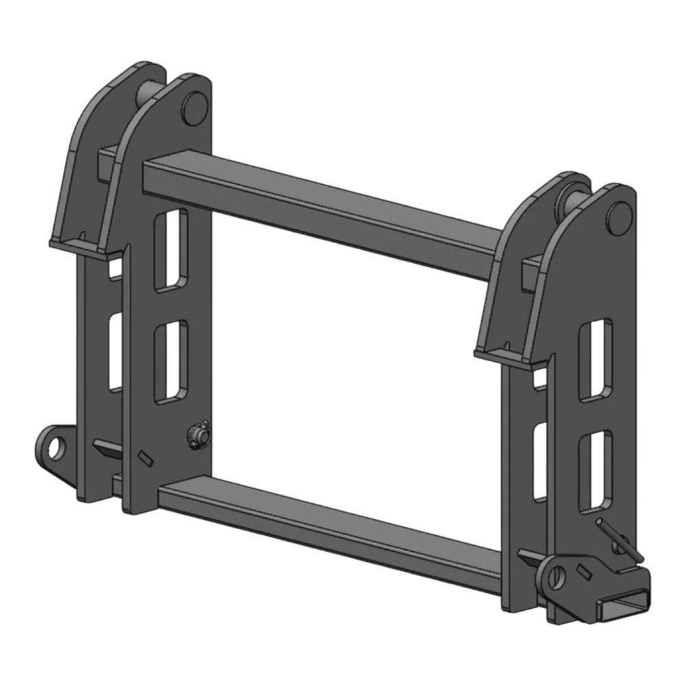 Adapterrahmen Claas Targo auf JCB Q-Fit – Adapteransicht 1