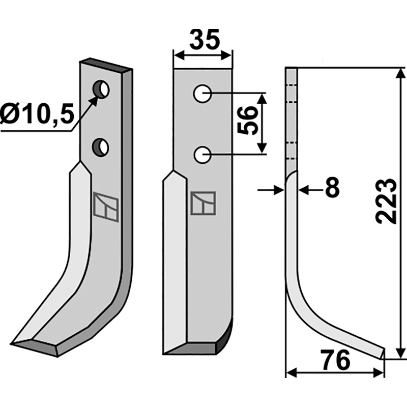 Nibbi Bruno Fräsmesser, rechte Ausführung IHOF NIB-02R