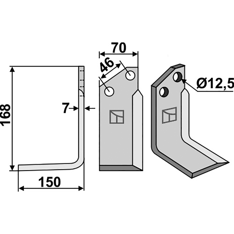 Muratori 12002300 Fräsmesser, linke Ausführung IHOF MUR-12L