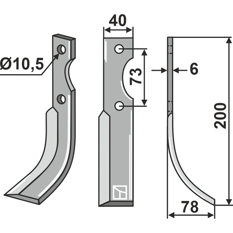 EUR-03R Fräsmesser, rechte Ausführung Eurosystem 0220015206 Fräsmesser, rechte Ausführung IHOF EUR-03R