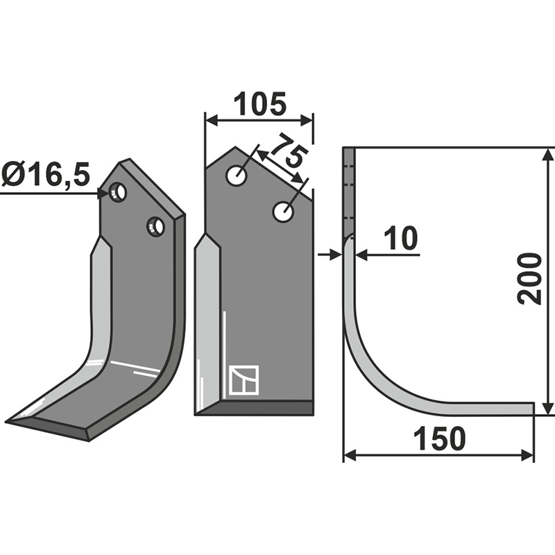 HOW-89R Fräsmesser, rechte Ausführung Howard 109960 Fräsmesser, rechte Ausführung IHOF HOW-89R