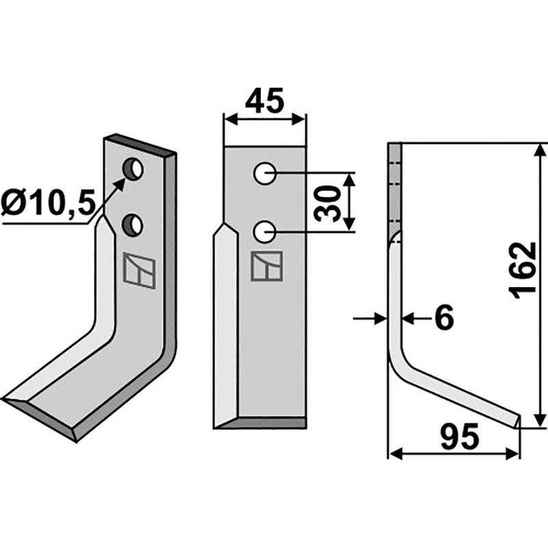 M.A.B. Bocchini 5161 Fräsmesser, rechte Ausführung IHOF MAB-05R