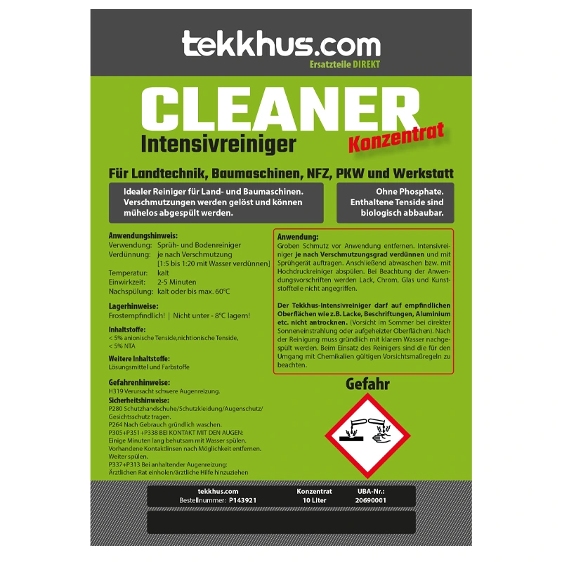 Reiniger für Werkstatt Intensivreiniger für Traktoren