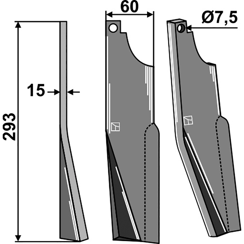 KUH-80L Rotorzinken, linke Ausführung Kuhn 52365800 Rotorzinken, linke Ausführung IHOF KUH-80L