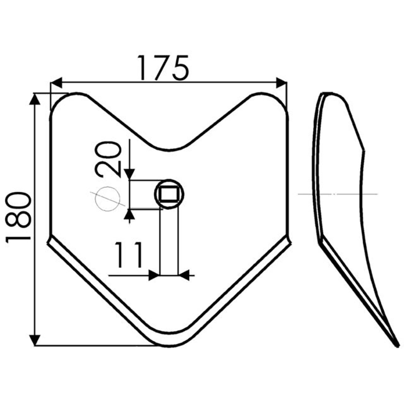 Gänsefussspitze 175 Mm Hacktechnik Gänsefussspitze 175 Mm