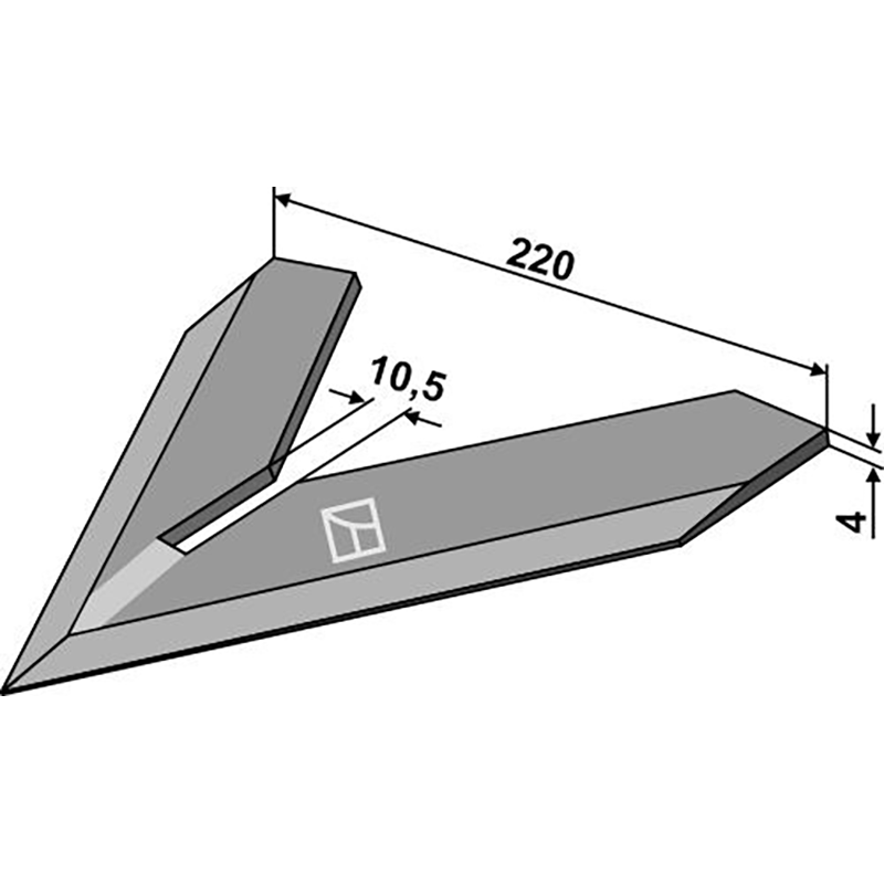 Landwirtschaft Bodenbearbeitung Grubber Schare & Leitbleche Hackschar 220mm Steketee Grubber Schare & Leitbleche Hackschar 220mm Steketee