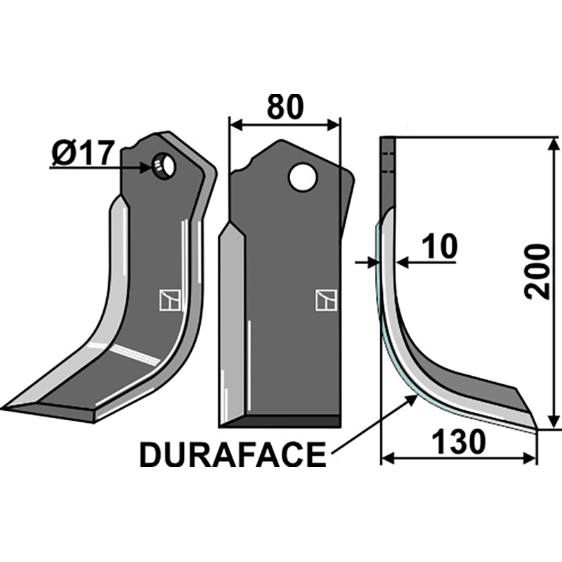 Celli 722574 Fräsmesser DURAFACE, rechte Ausführung IHOF CEL-58R-DURA