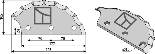 Futtermischwagenmesser, rechts