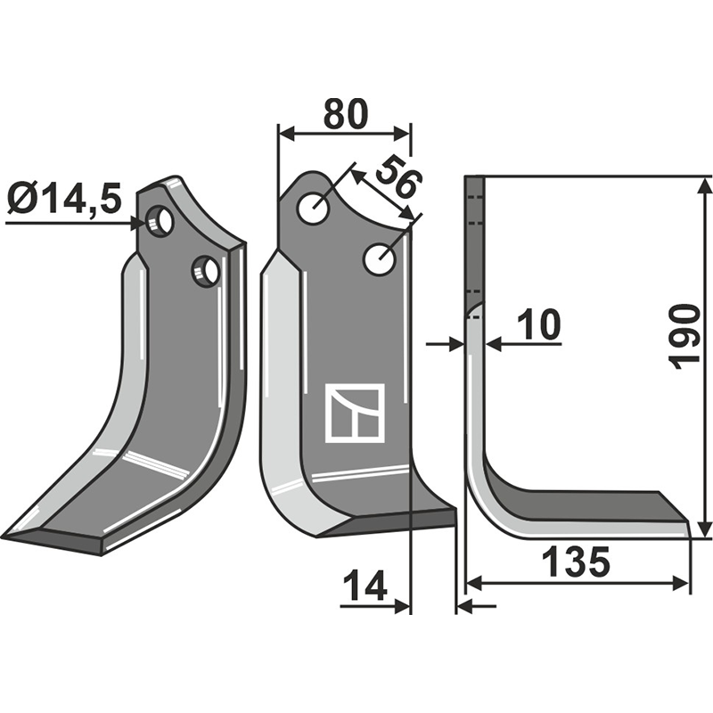MUR-13R Fräsmesser, rechte Ausführung Muratori 12017300 Fräsmesser, rechte Ausführung IHOF MUR-13R