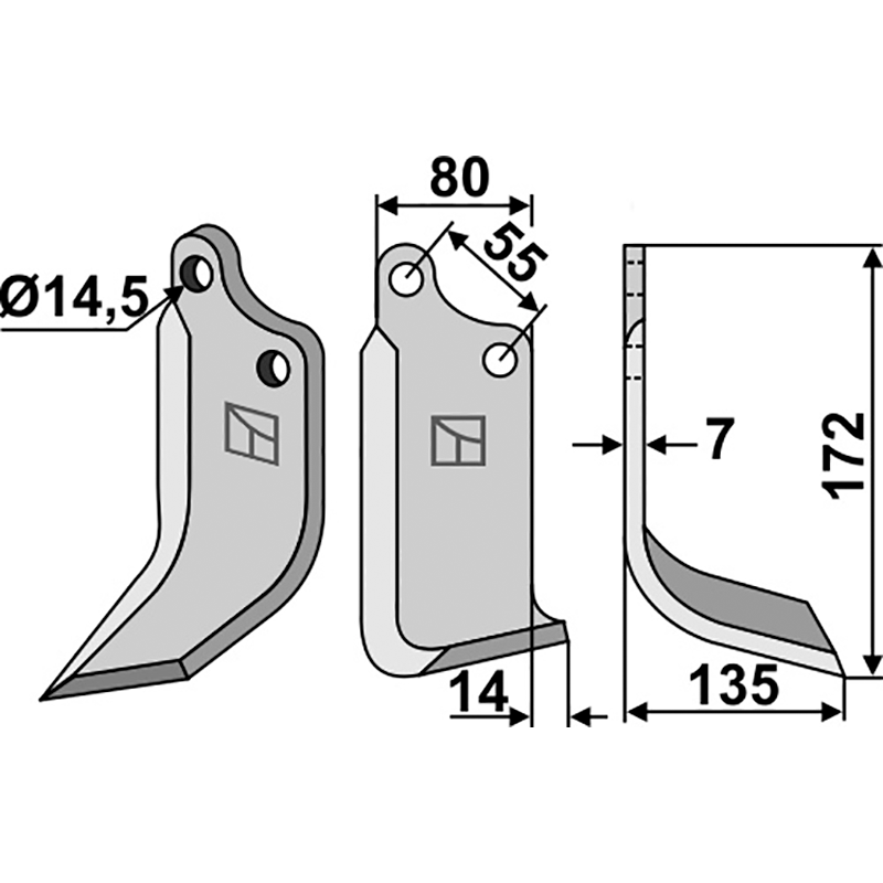 Sicma (Miglianico) 4812426 Fräsmesser, rechte Ausführung IHOF SIM-11R