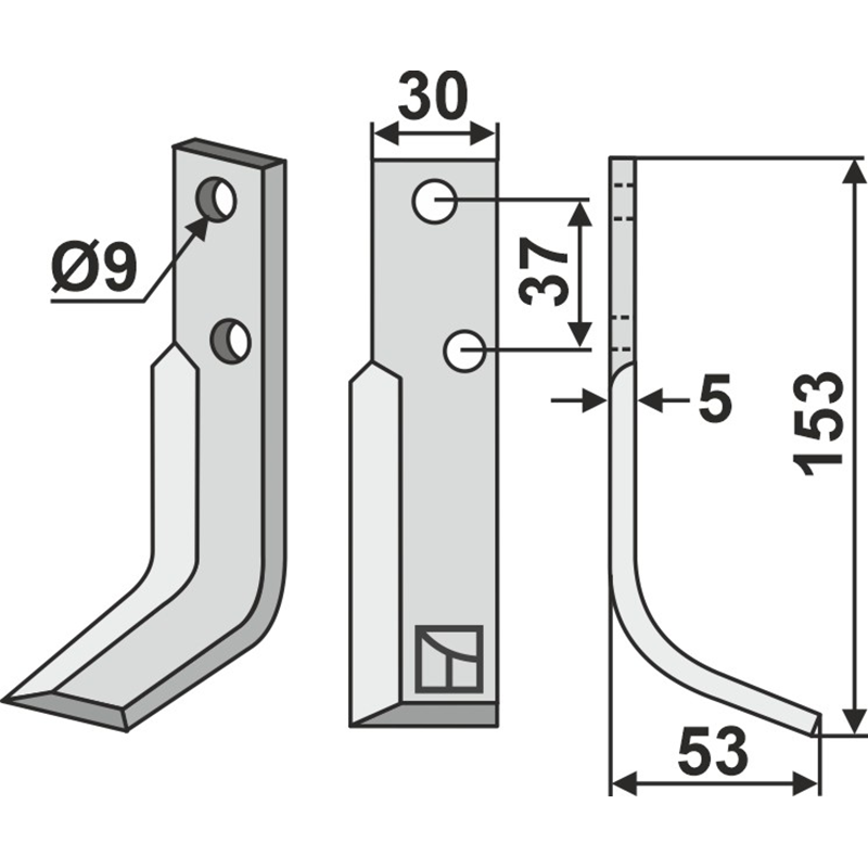 NIB-08R Fräsmesser, rechte Ausführung Nibbi Bruno Fräsmesser, rechte Ausführung IHOF NIB-08R
