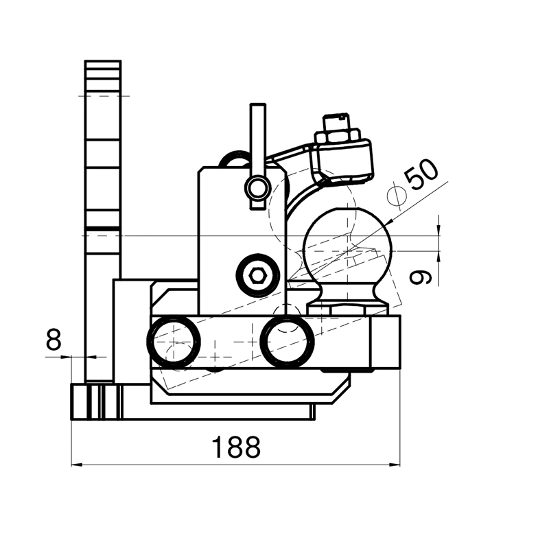 Zwangslenkungs-Konsole Scharmüller 00.520.032.0-A02 beidseitig 