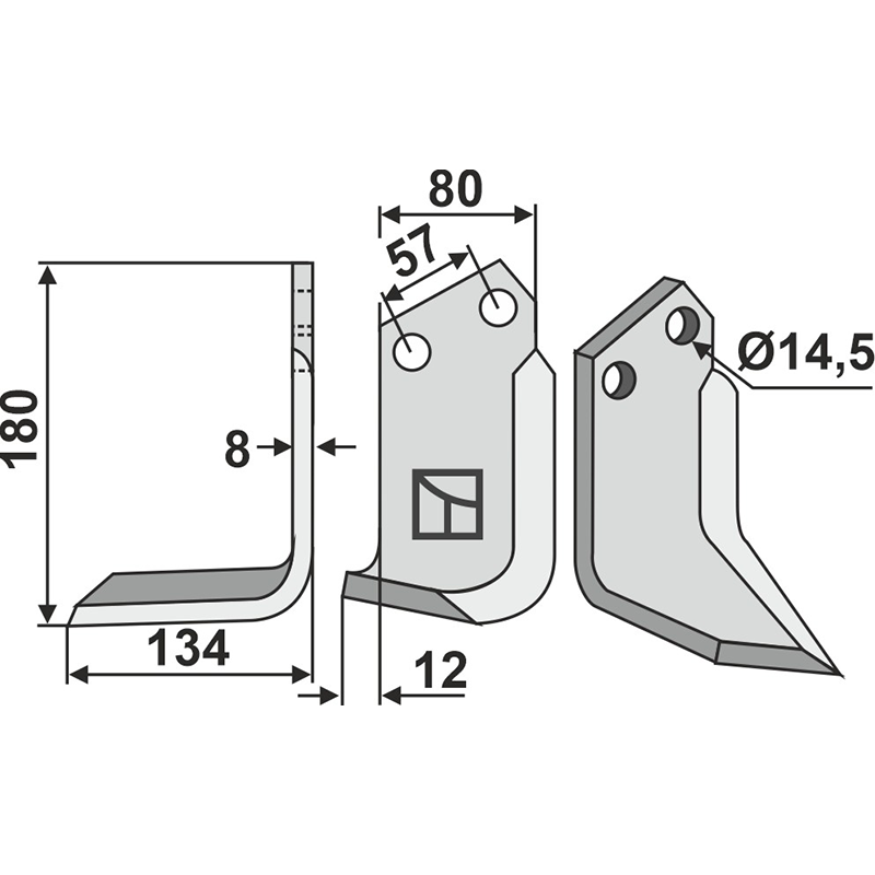 CEL-10L Fräsmesser, linke Ausführung Breviglieri|Celli|Palladino|Sandri 0064818S|722534|560107|T4 Fräsmesser, linke Ausführung IHOF CEL-10L