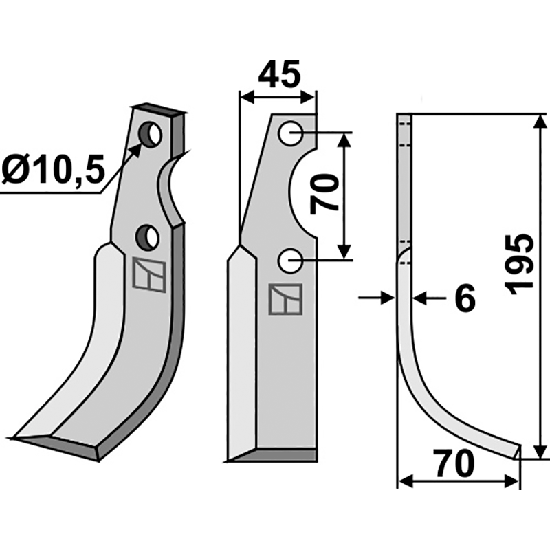 SEP-04R Fräsmesser, rechte Ausführung S.E.P. 115/210398 Fräsmesser, rechte Ausführung IHOF SEP-04R