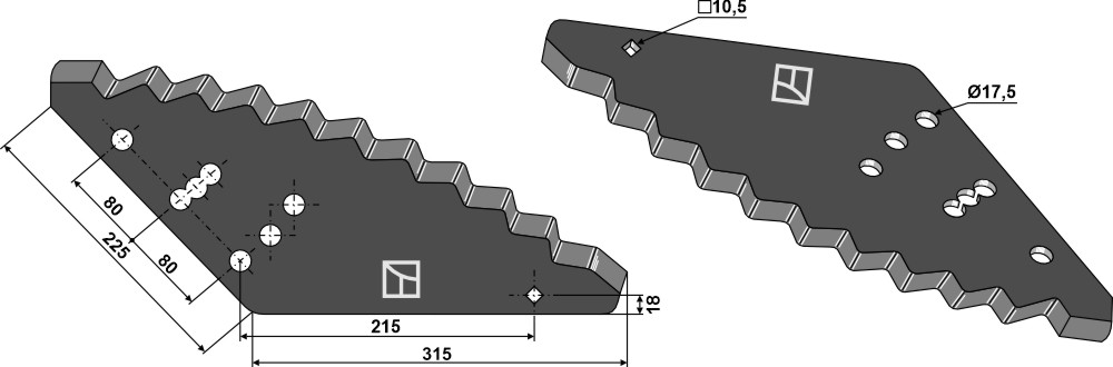Futtermischwagenmesser - Hartmetallbeschichtet