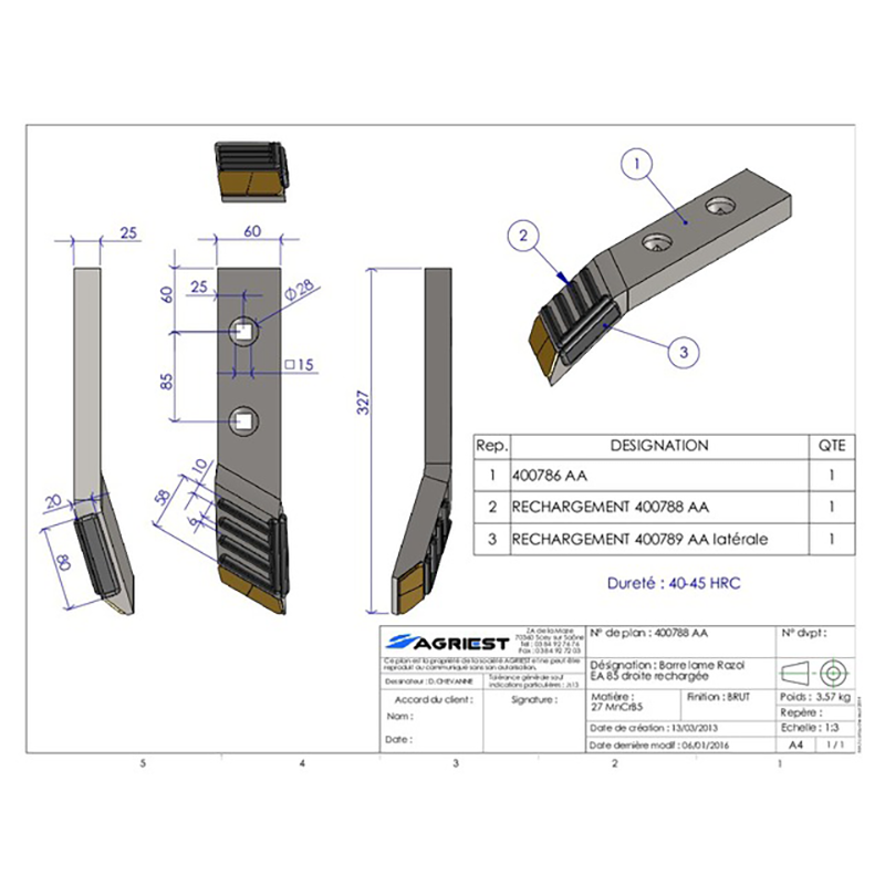 Landwirtschaft Bodenbearbeitung Grubber Tiefenlockerer Meissel Nachbau Razol Rechts Hartmetall