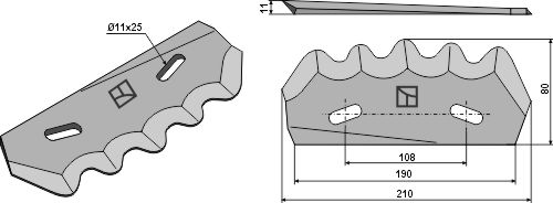 Futtermischwagenmesser, rechts