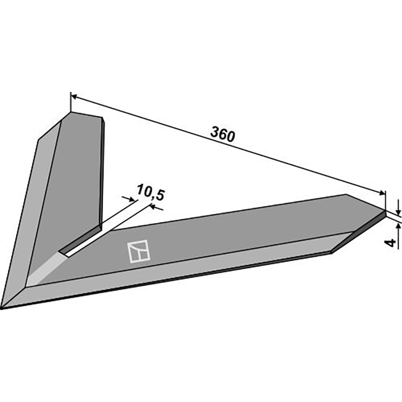 Landwirtschaft Bodenbearbeitung Grubber Schare & Leitbleche Hackschar 360mm Steketee