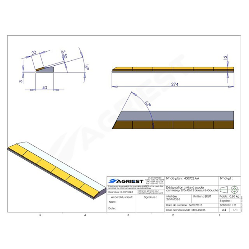 Flach Anschweissteil Anlage 270X40X12 Abgeschrägt Hartmetall Grubber Anschweißteile Flach Anschweissteil Anlage 270X40X12 Abgeschrägt Hartmetall