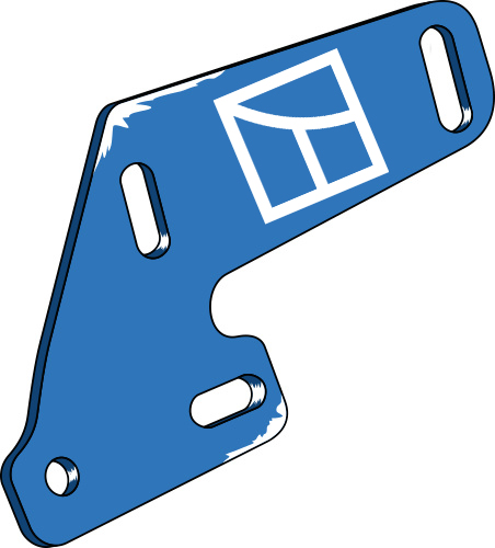 44.0054 Pflugteil Halter für Einlegeblech - links passend für Frost