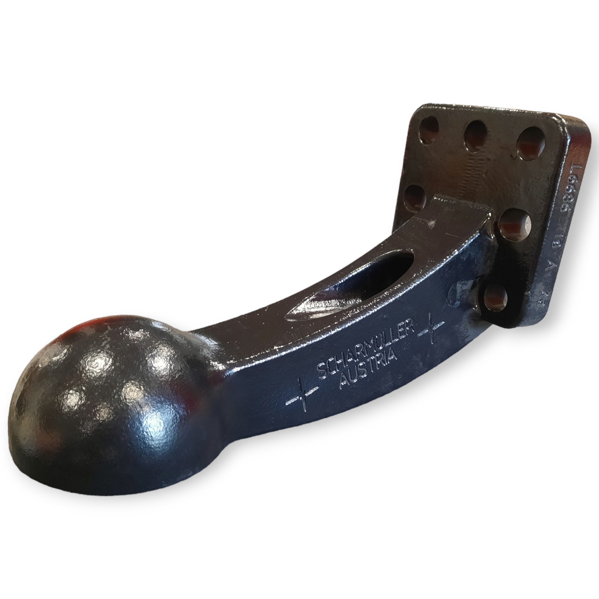 K80 Kugelzugöse geneigt Kugelzugöse K80 Kalotte Scharmüller 00.652.960.0-A02 Schrägflansch 110x100