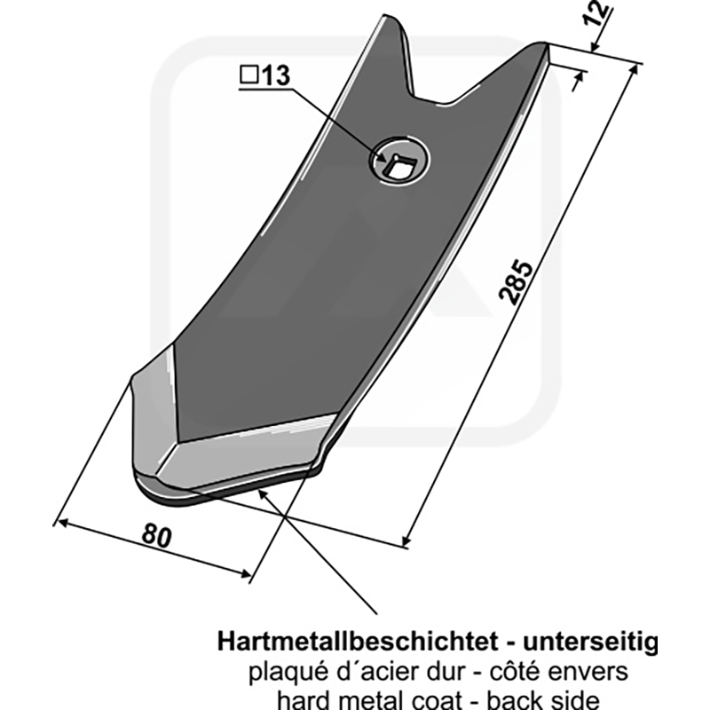 Landwirtschaft Bodenbearbeitung Grubber Schare & Leitbleche Scharspitze Köckerling Topmix