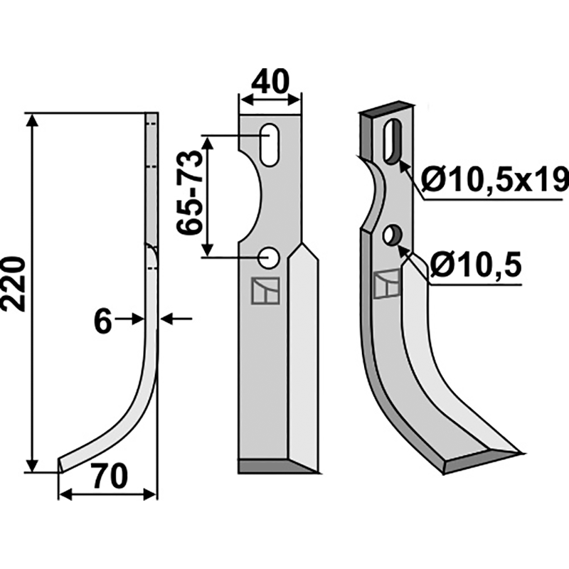 DIE-02L Universal Fräsmesser, linke Ausführung Diesse Universal Fräsmesser, linke Ausführung IHOF DIE-02L