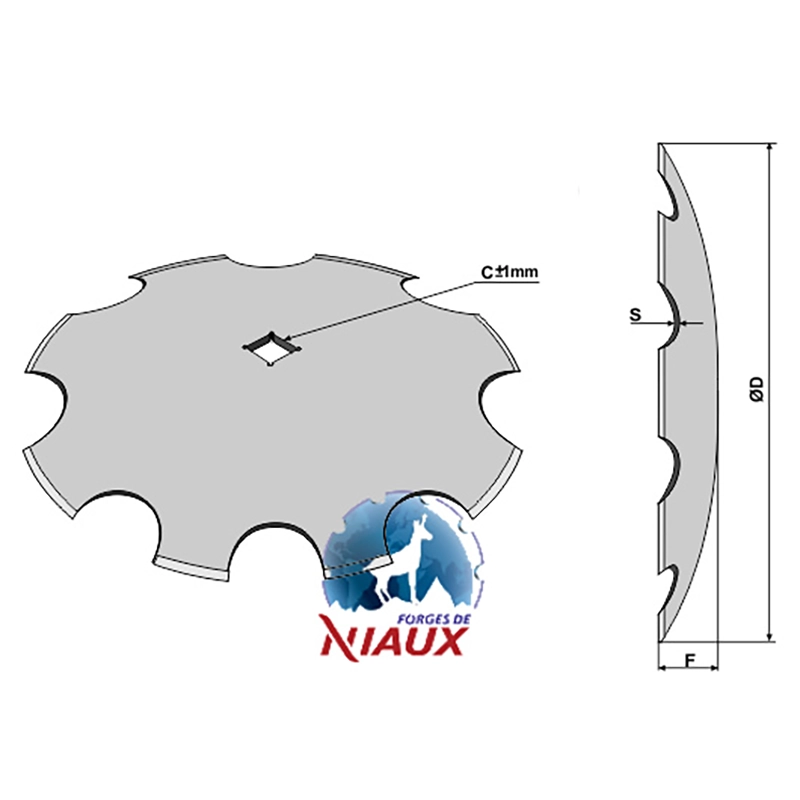 Landwirtschaft Bodenbearbeitung Scheibeneggen Scheibe gezackt Niaux Landwirtschaft Bodenbearbeitung Scheibeneggen Scheibe gezackt Niaux