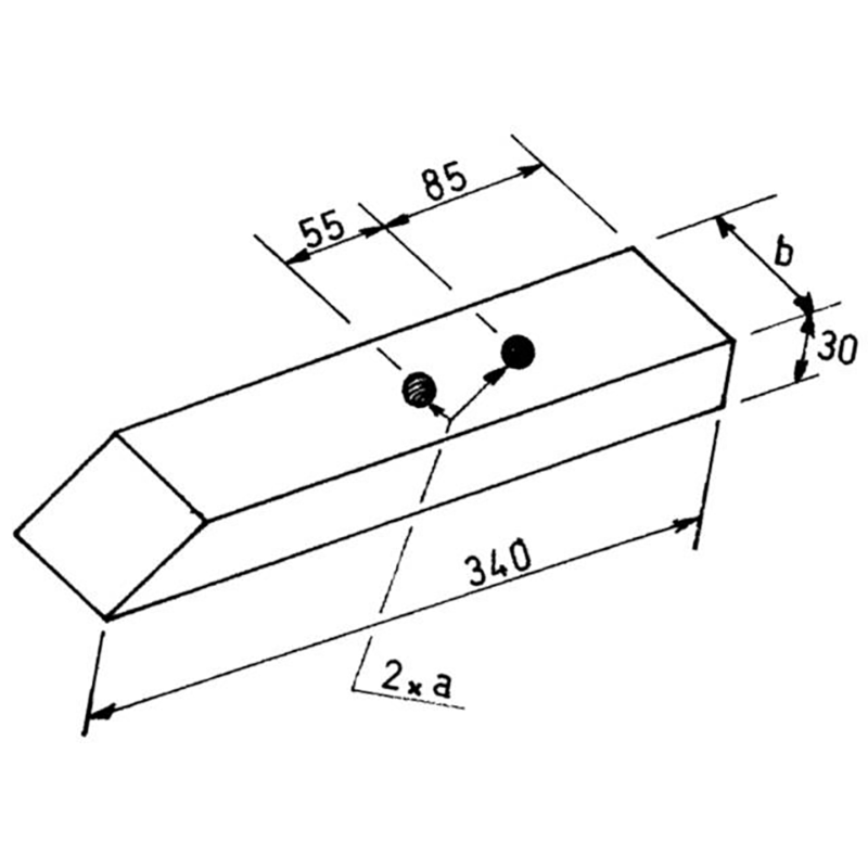 Landwirtschaft Bodenbearbeitung Grubber Tiefenlockerer Tieflockererspitze 80X30 Bauart Askel