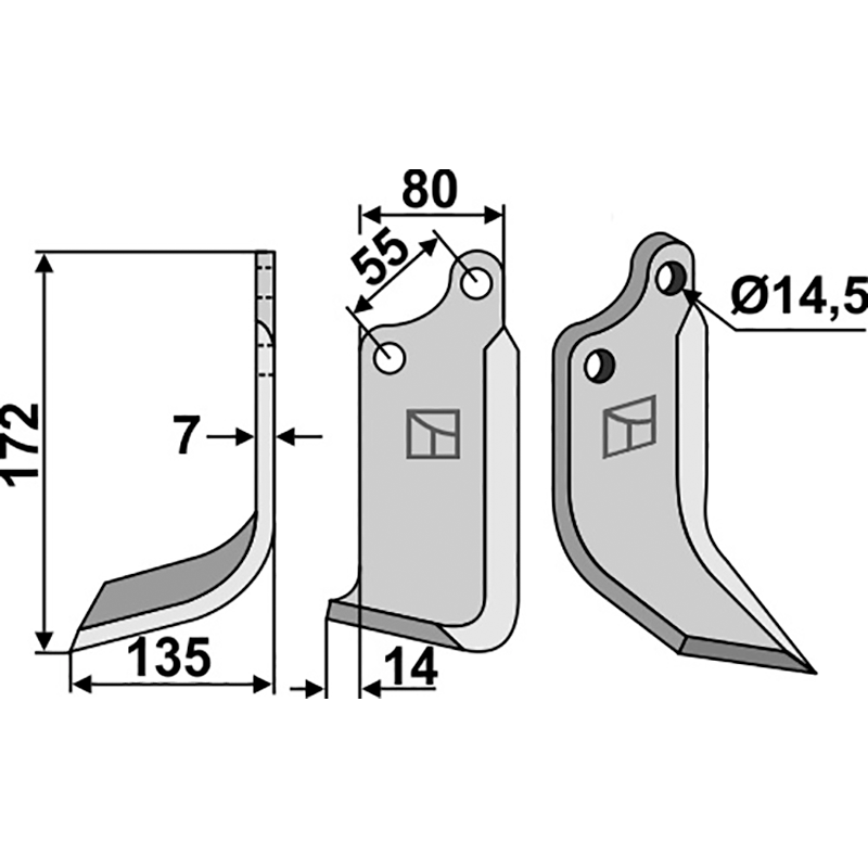 Sicma (Miglianico) 4812425 Fräsmesser, linke Ausführung IHOF SIM-11L