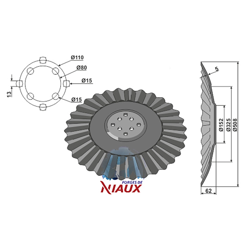 Landwirtschaft Bodenbearbeitung Scheibeneggen Scheibe gewellt Agrisem Landwirtschaft Bodenbearbeitung Scheibeneggen Scheibe gewellt Agrisem