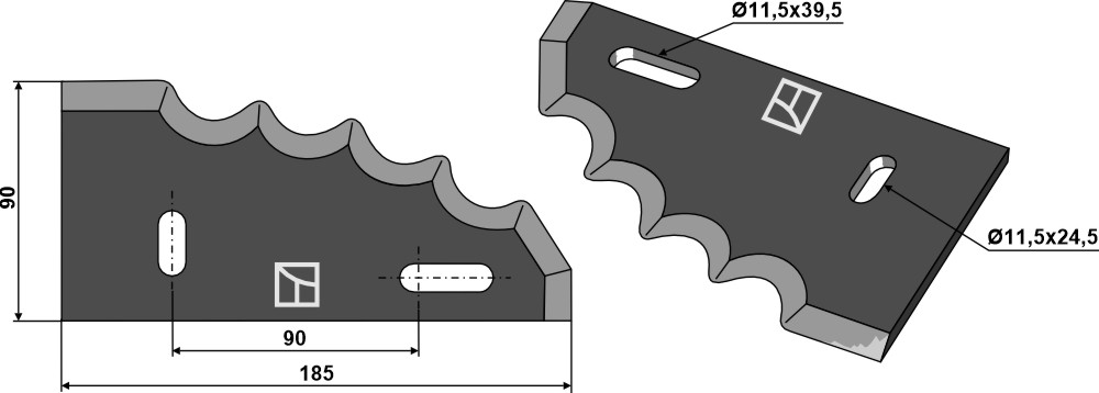 Futtermischwagenmesser, links