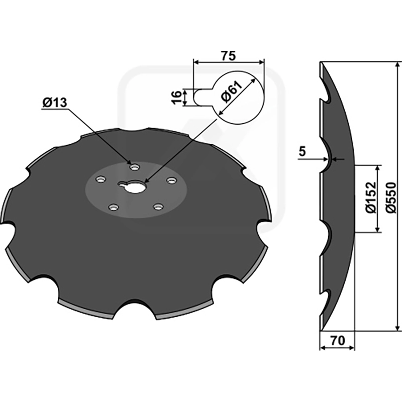 Landwirtschaft Bodenbearbeitung Scheibeneggen Scheibe gezackt Tulip