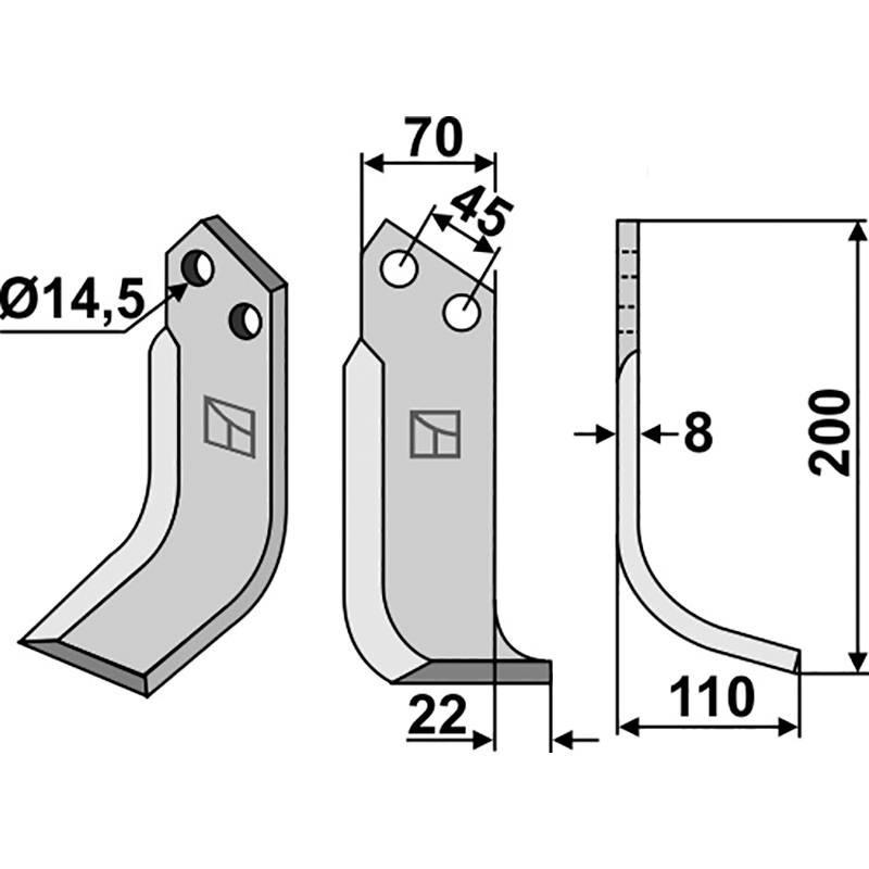 Maletti 0100 077 Fräsmesser, rechte Ausführung IHOF MAL-06R