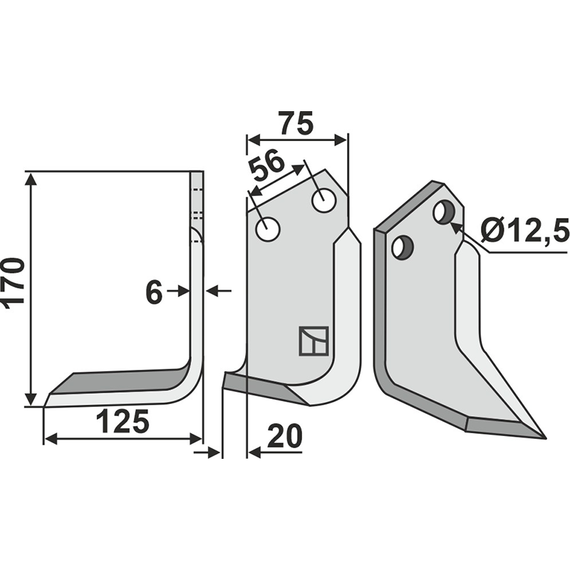 HOL-01L Fräsmesser, linke Ausführung Holder 1832442210 Fräsmesser, linke Ausführung IHOF HOL-01L