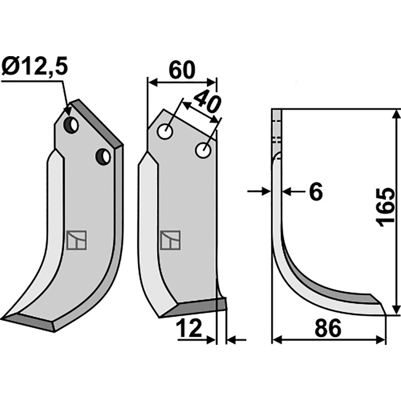 BAD-35R Fräsmesser, rechte Ausführung Badalini 8914 Fräsmesser, rechte Ausführung IHOF BAD-35R