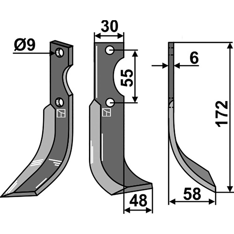 Grillo|Oosterlaan 10569 Fräsmesser, rechte Ausführung IHOF BER-24R