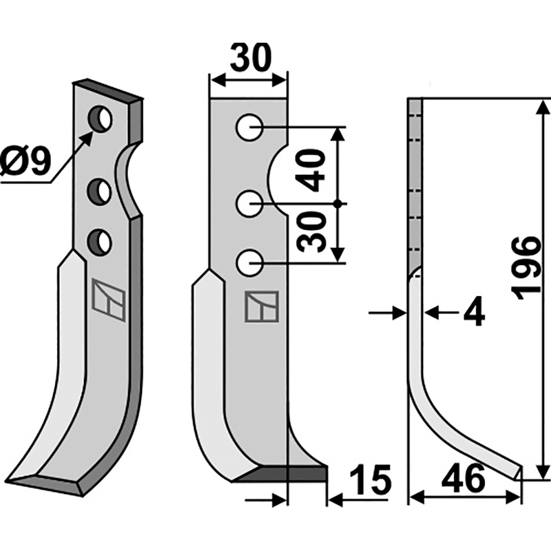 SOL-02R Fräsmesser, rechte Ausführung Solo 5043162 Fräsmesser, rechte Ausführung IHOF SOL-02R