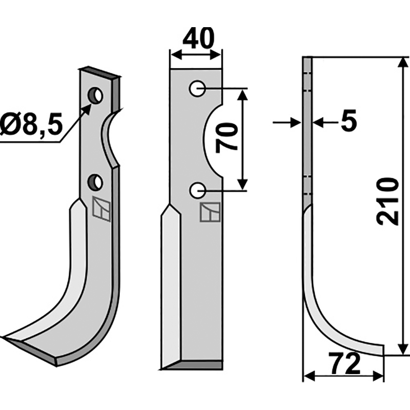 ADR-04R Fräsmesser, rechte Ausführung Adriatica HP 8-10 Fräsmesser, rechte Ausführung IHOF ADR-04R
