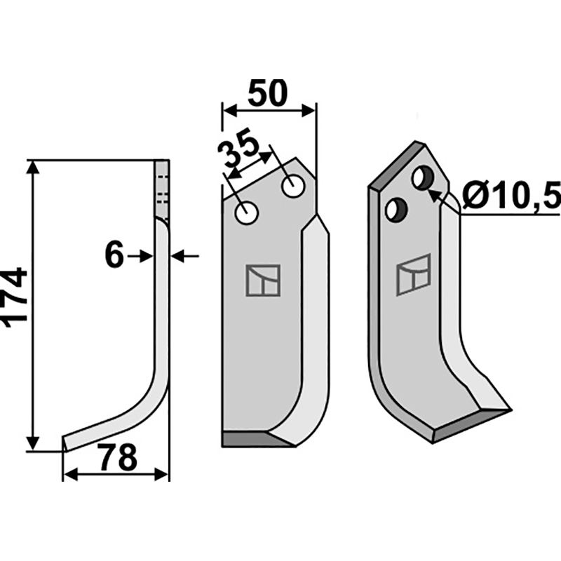 Sovema|Nibbi|Valpadana 900111022|Decimo|VMC 14 Fräsmesser, linke Ausführung IHOF VAL-08L