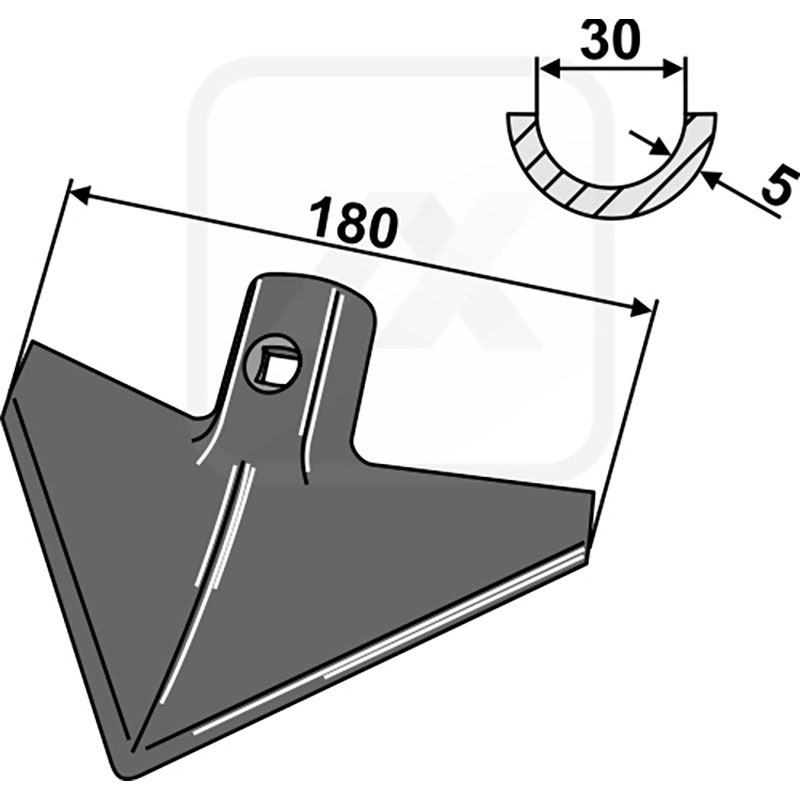 Landwirtschaft Bodenbearbeitung Grubber Schare & Leitbleche Hackschar 