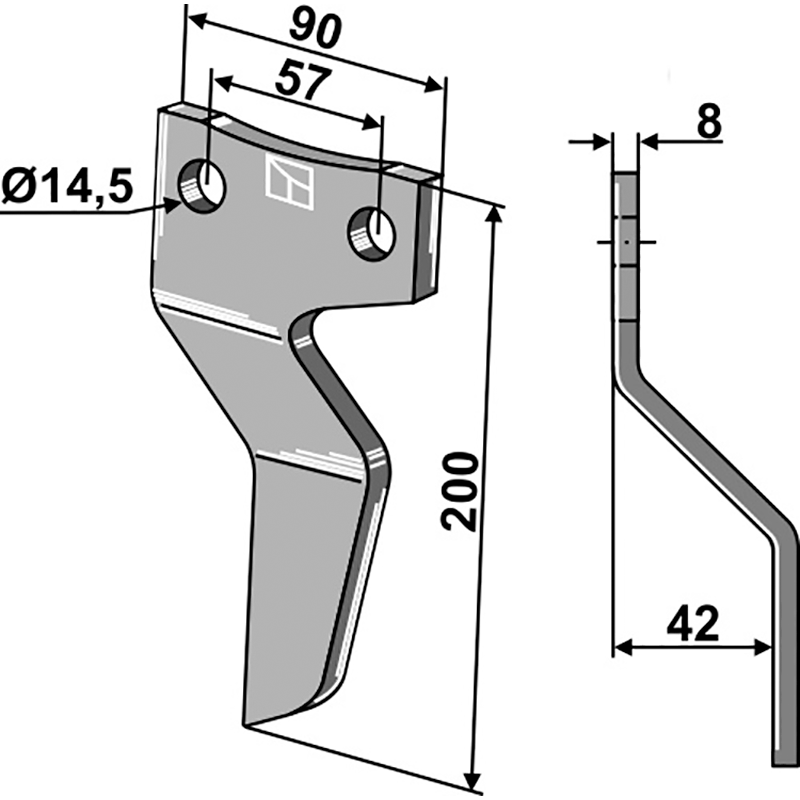 Maschio/Gaspardo Rotorzinken - rechte Ausführung IHOF MAS-17R