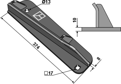 Streuflügel - rechts |69-10-012r Industriehof Scherenbostel | Streuflügel - rechts (69-10-012r)