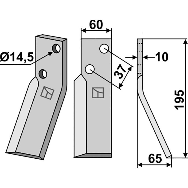 Renter L.M.T. RTM-RTO Rotorzinken, rechte Ausführung IHOF REN-01R