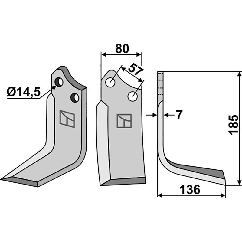 Muratori 120127 Fräsmesser, rechte Ausführung IHOF MUR-14R