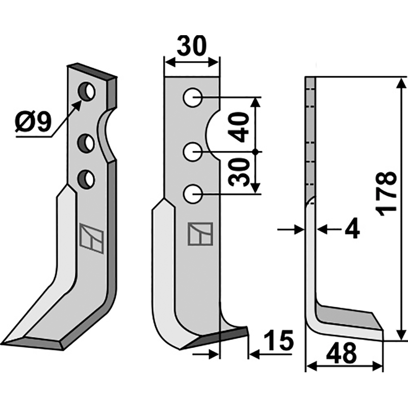 SOL-03R Fräsmesser, rechte Ausführung Solo 5043457 Fräsmesser, rechte Ausführung IHOF SOL-03R