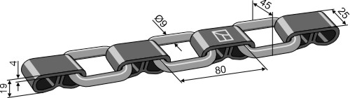 Laschenkette 80/9 |69-2-001 Industriehof Scherenbostel | Laschenkette 80/9 (69-2-001)